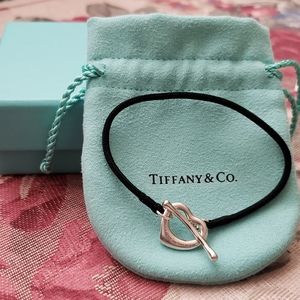 Tiffany & Co Elsa Peretti open heart silk bracelet
